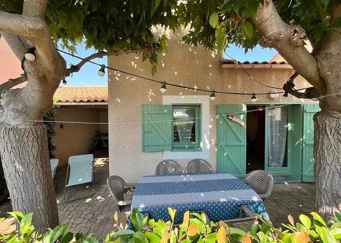 300m De La Plage, Adorable Maison Sud 2 5 Couchages Terrasse Ombragee Parking Lrhp14 Portiragnes